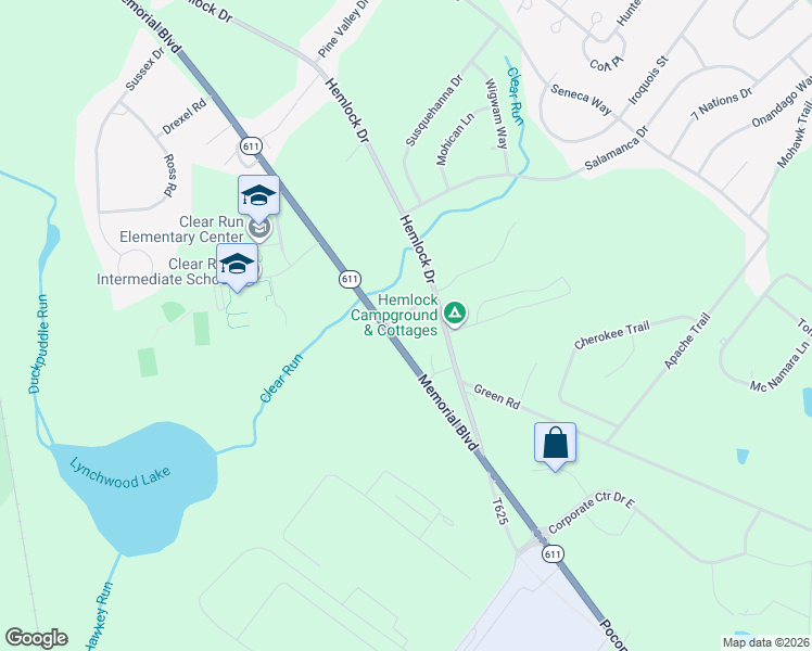 map of restaurants, bars, coffee shops, grocery stores, and more near 378E Hemlock Dr in Monroe