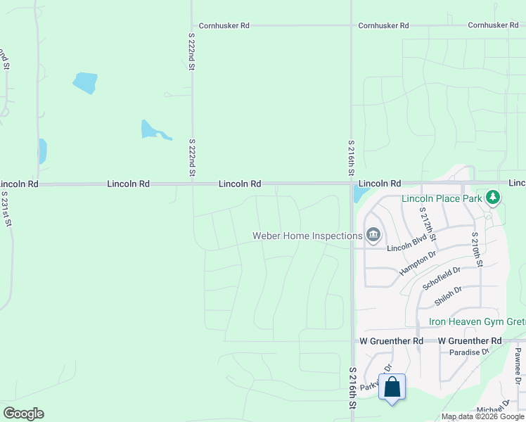 map of restaurants, bars, coffee shops, grocery stores, and more near 22203 Lincoln Road in Gretna