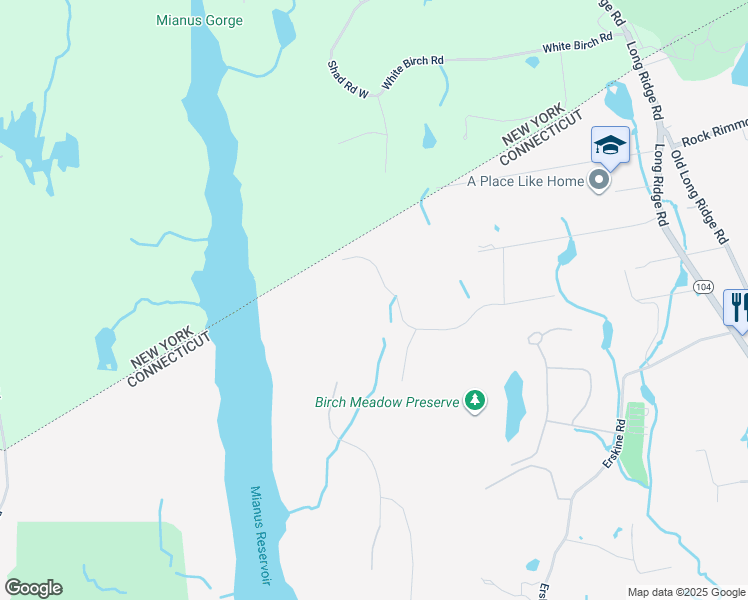 map of restaurants, bars, coffee shops, grocery stores, and more near 202 South Lake Drive in Stamford