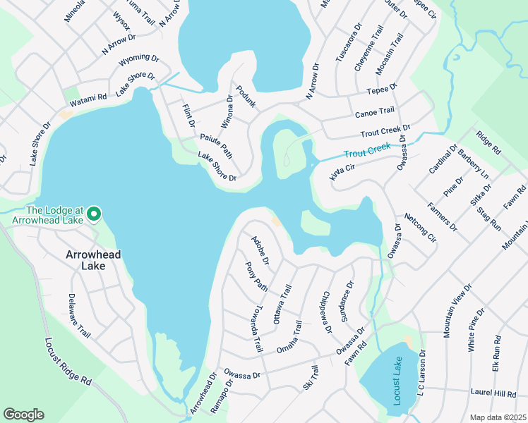 map of restaurants, bars, coffee shops, grocery stores, and more near 1321 Arrowhead Drive in Monroe County