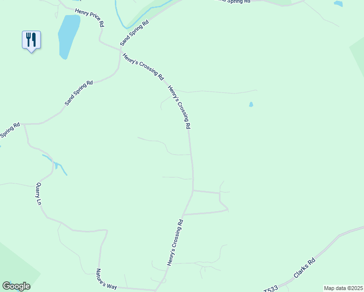map of restaurants, bars, coffee shops, grocery stores, and more near 519 Henry's Crossing Road in Cresco