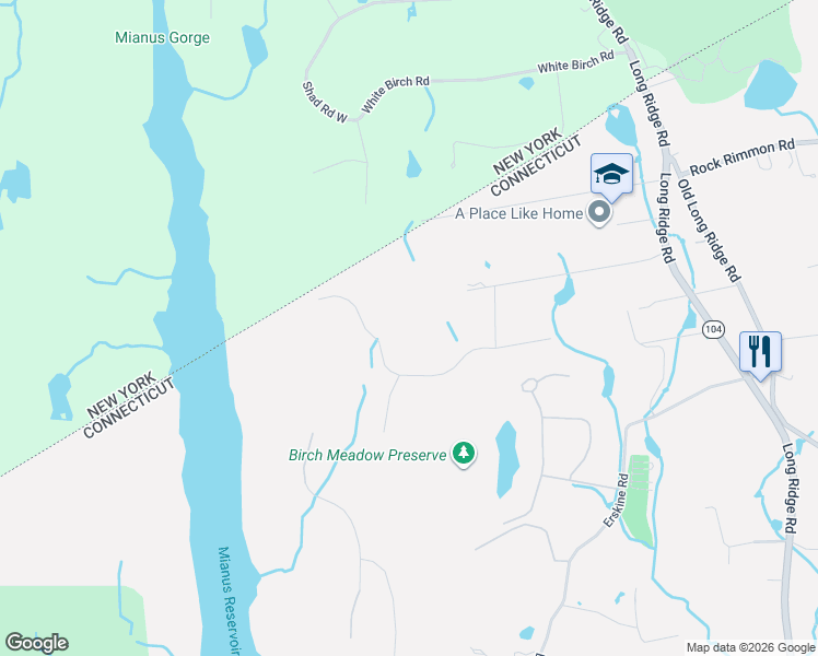 map of restaurants, bars, coffee shops, grocery stores, and more near 221 South Lake Drive in Stamford