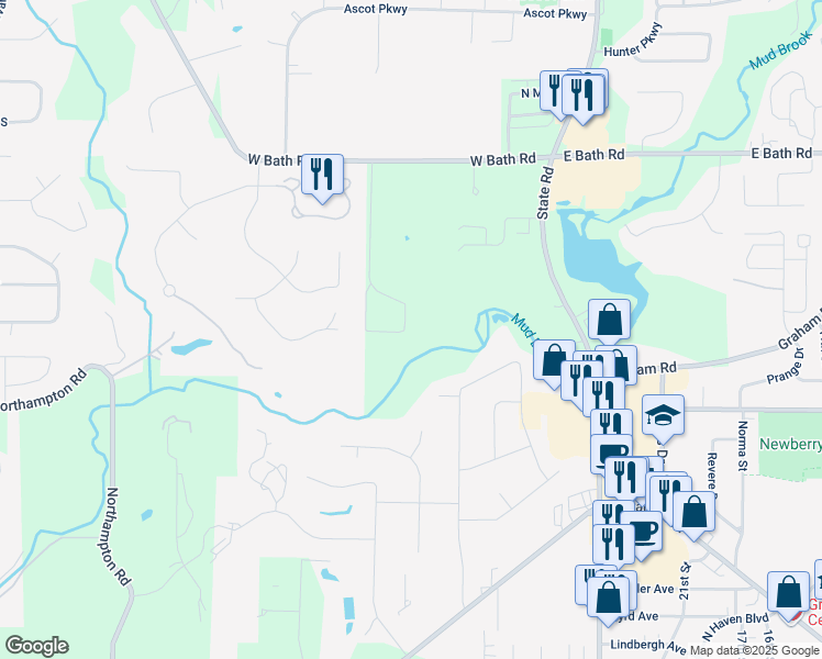 map of restaurants, bars, coffee shops, grocery stores, and more near 2622 Deer Ridge Run in Cuyahoga Falls