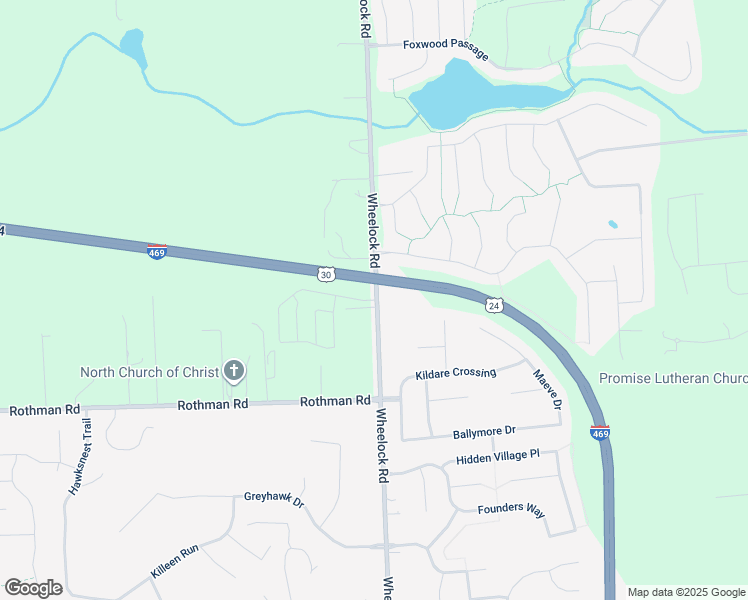 map of restaurants, bars, coffee shops, grocery stores, and more near Lincoln Highway in Fort Wayne