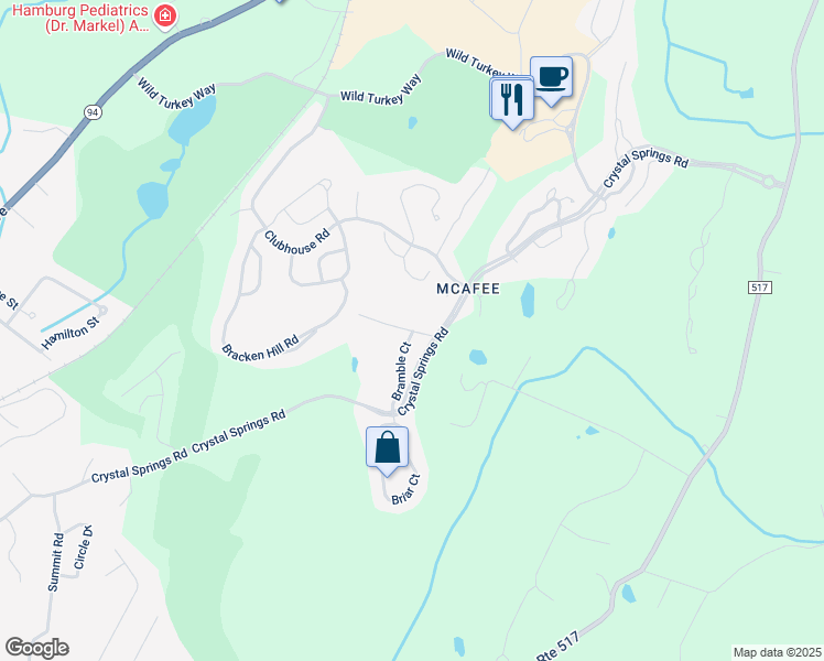 map of restaurants, bars, coffee shops, grocery stores, and more near 19 Wentworth Court in Hamburg
