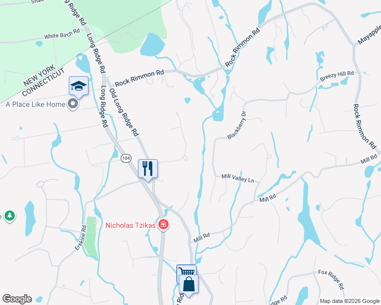 map of restaurants, bars, coffee shops, grocery stores, and more near 71 Heming Way in Stamford
