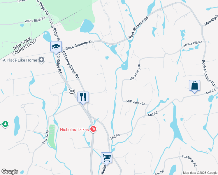 map of restaurants, bars, coffee shops, grocery stores, and more near 71 Heming Way in Stamford