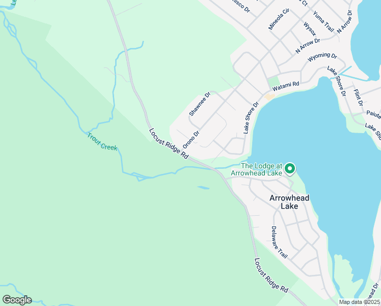 map of restaurants, bars, coffee shops, grocery stores, and more near 2313 Locust Ridge Road in Monroe County