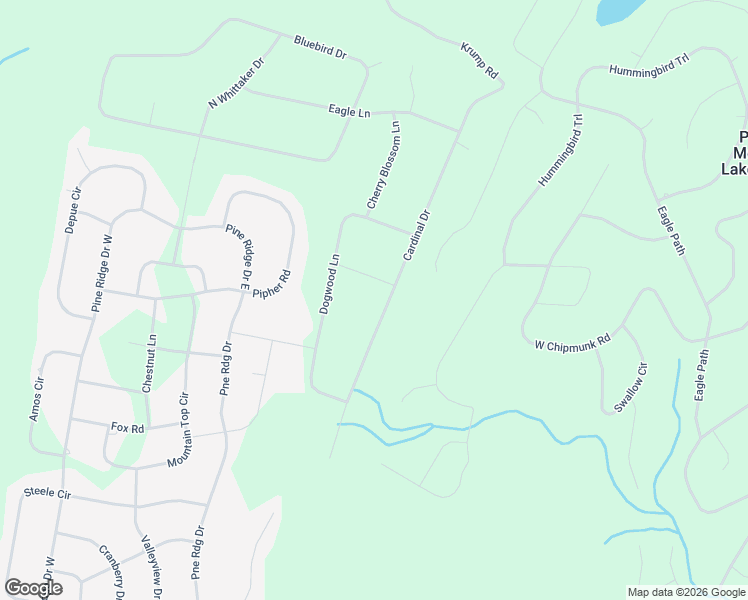 map of restaurants, bars, coffee shops, grocery stores, and more near Cardinal Drive in Bushkill