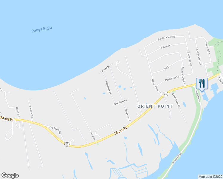 map of restaurants, bars, coffee shops, grocery stores, and more near 550 Greenway West in Orient