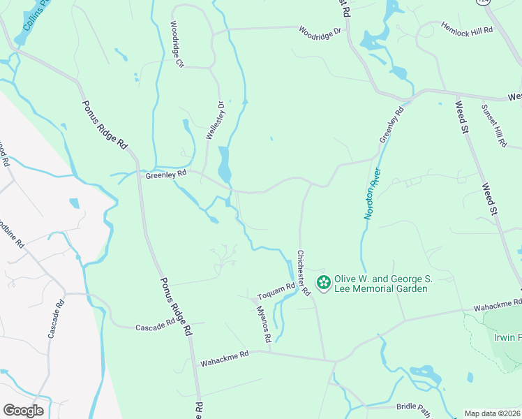 map of restaurants, bars, coffee shops, grocery stores, and more near 276 Greenley Road in New Canaan