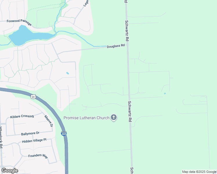 map of restaurants, bars, coffee shops, grocery stores, and more near 10500 Woodfield Place in Fort Wayne