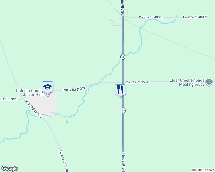 map of restaurants, bars, coffee shops, grocery stores, and more near 13667 North 350th Avenue in McNabb