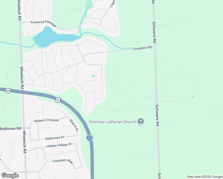 map of restaurants, bars, coffee shops, grocery stores, and more near 7732 Lila Way in Fort Wayne