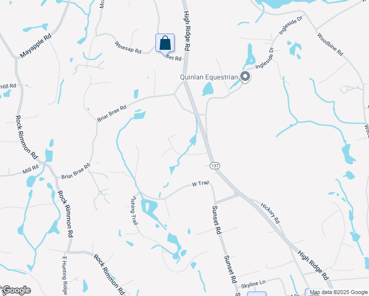 map of restaurants, bars, coffee shops, grocery stores, and more near 2612 High Ridge Road in Stamford