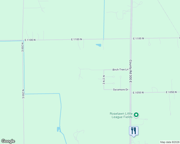 map of restaurants, bars, coffee shops, grocery stores, and more near 2588 E 1071 N in De Motte