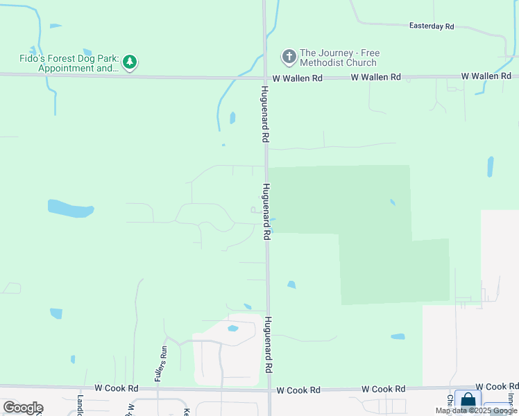 map of restaurants, bars, coffee shops, grocery stores, and more near 8215 Huguenard Road in Fort Wayne