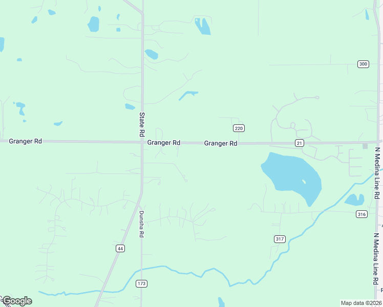 map of restaurants, bars, coffee shops, grocery stores, and more near 434 Granger Road in Medina