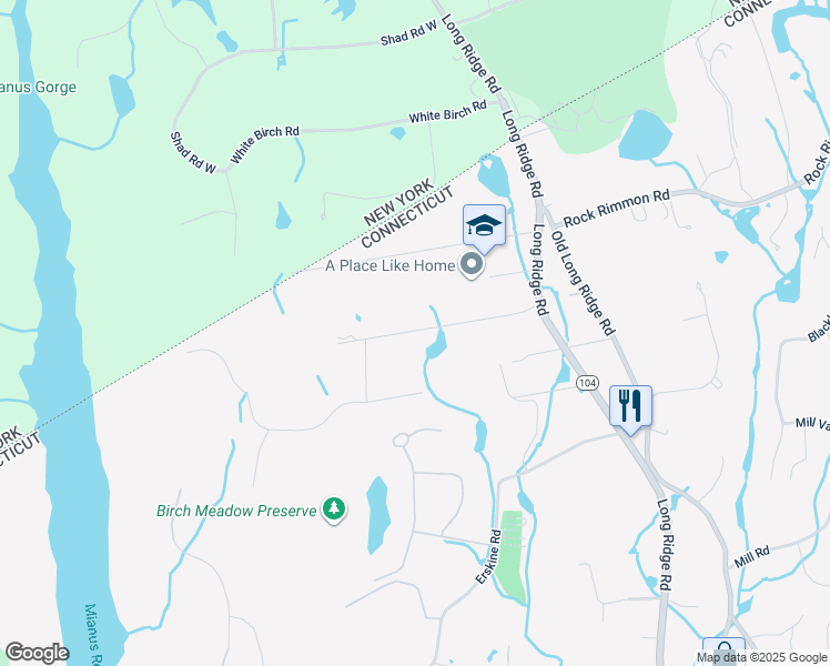 map of restaurants, bars, coffee shops, grocery stores, and more near 98 North Lake Drive in Stamford