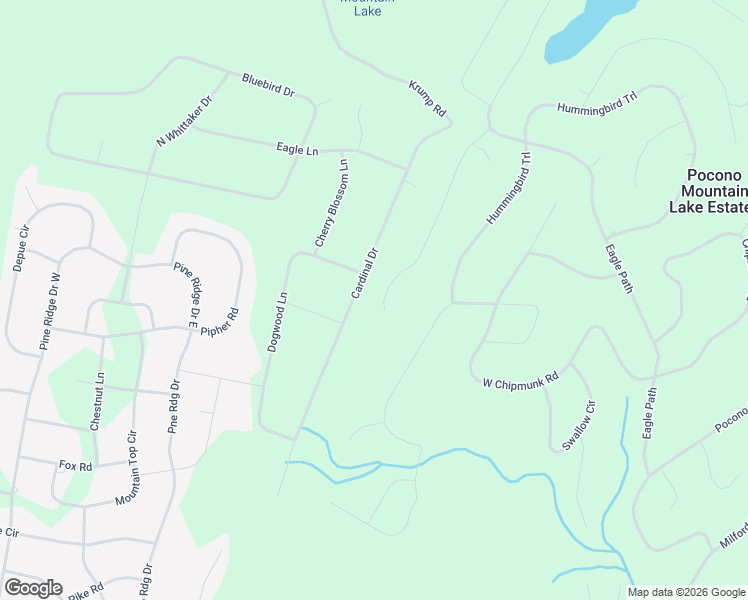 map of restaurants, bars, coffee shops, grocery stores, and more near Morning Dove Court in Bushkill