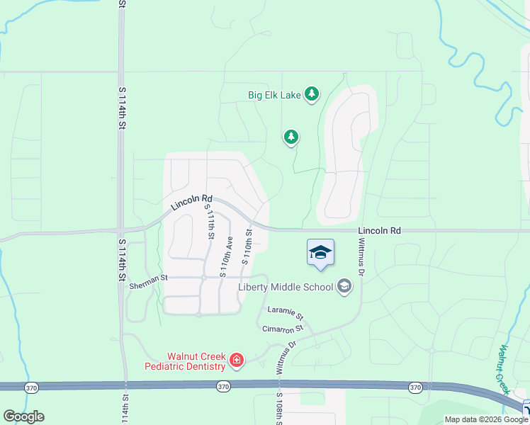 map of restaurants, bars, coffee shops, grocery stores, and more near 11002 Cove Hollow Drive in Papillion