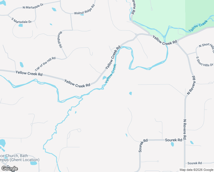 map of restaurants, bars, coffee shops, grocery stores, and more near 2926 Yellow Creek Road in Akron