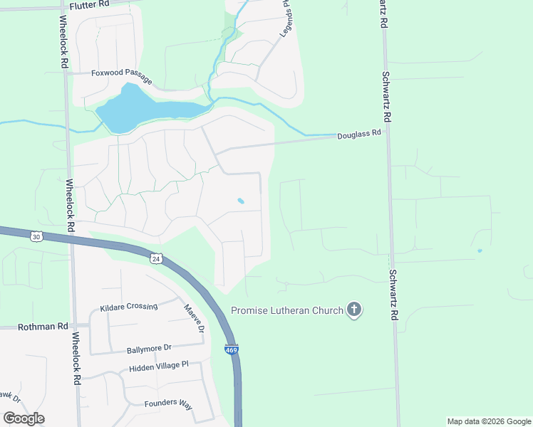map of restaurants, bars, coffee shops, grocery stores, and more near 7736 Lila Way in Fort Wayne