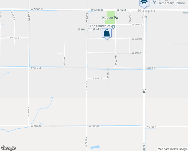 map of restaurants, bars, coffee shops, grocery stores, and more near 6242 West 5950 South in Hooper