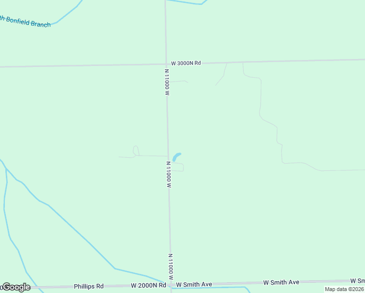 map of restaurants, bars, coffee shops, grocery stores, and more near 2626 North 11000 West in Bonfield