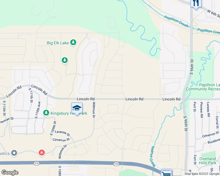 map of restaurants, bars, coffee shops, grocery stores, and more near in Sarpy County