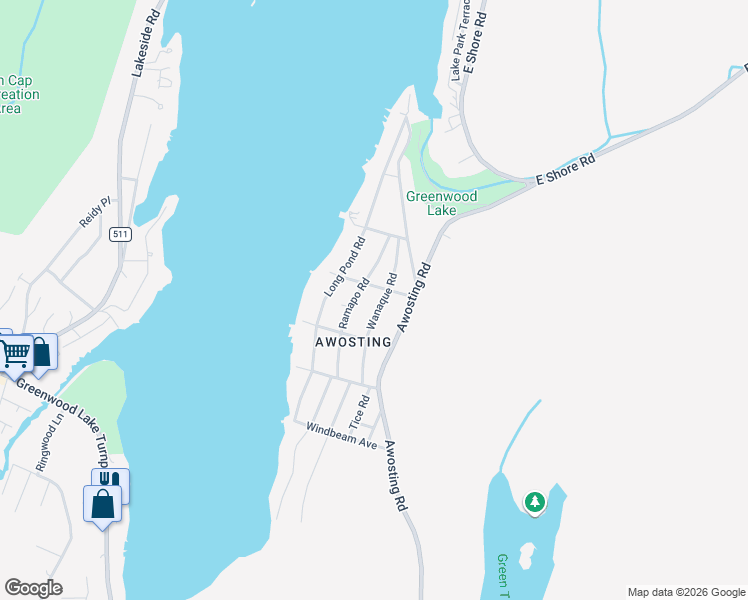 map of restaurants, bars, coffee shops, grocery stores, and more near 37 Wanaque Road in West Milford