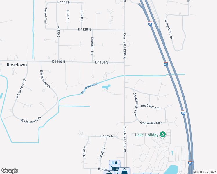 map of restaurants, bars, coffee shops, grocery stores, and more near 10792 North 600 East in De Motte