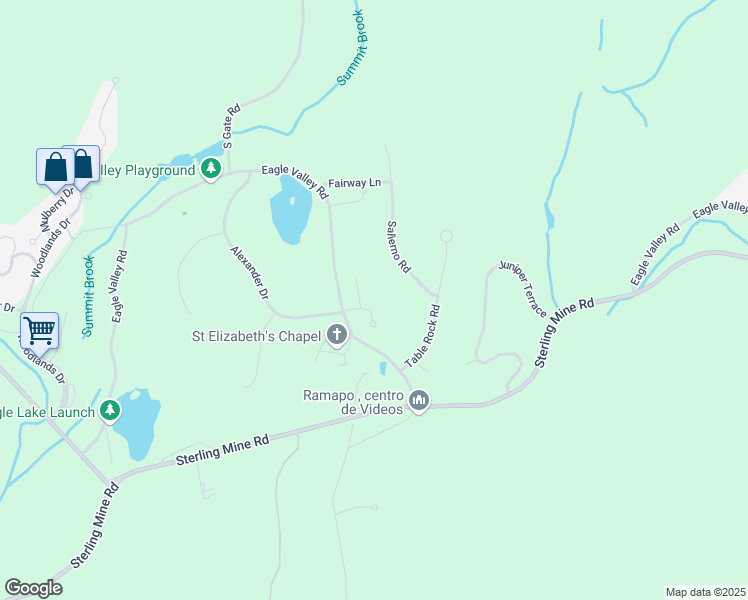 map of restaurants, bars, coffee shops, grocery stores, and more near 568 Eagle Valley Road in Tuxedo Park