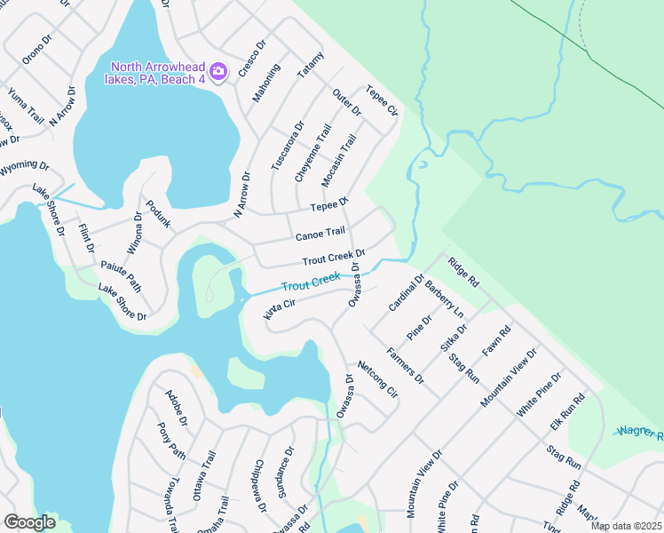 map of restaurants, bars, coffee shops, grocery stores, and more near 252 Trout Creek Drive in Monroe County
