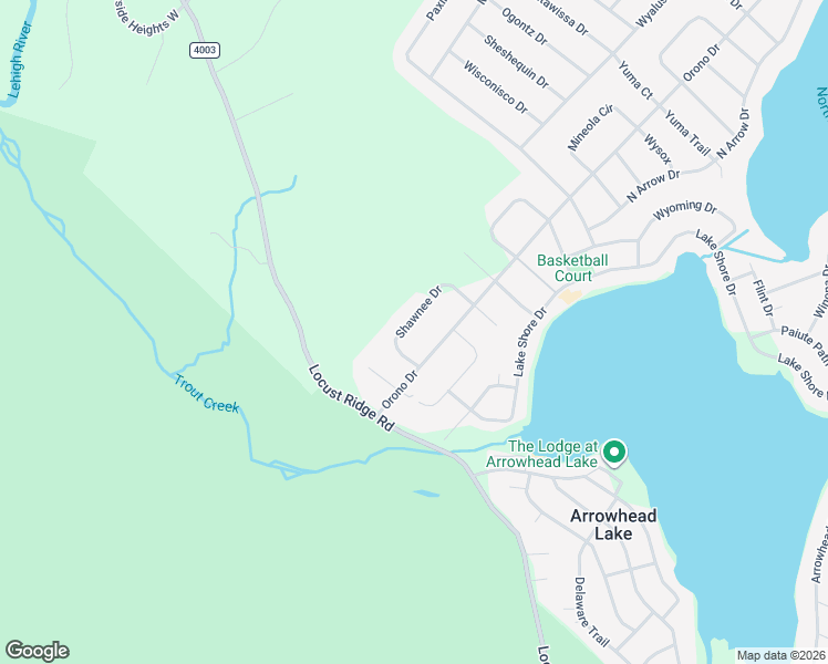 map of restaurants, bars, coffee shops, grocery stores, and more near 1-4198 Shawnee Drive in Monroe County