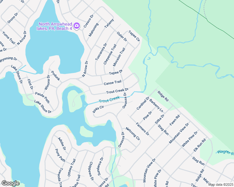 map of restaurants, bars, coffee shops, grocery stores, and more near 252 Trout Creek Drive in Monroe County