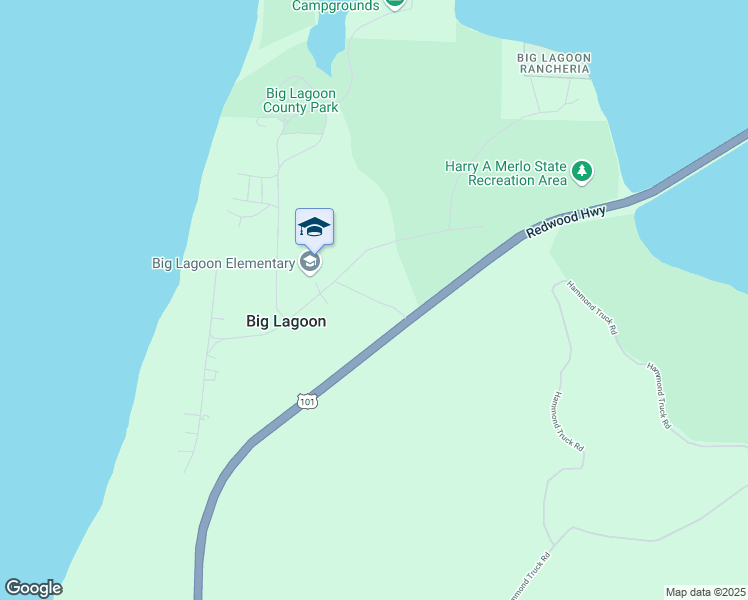 map of restaurants, bars, coffee shops, grocery stores, and more near 269 Big Lagoon Park Road in Trinidad