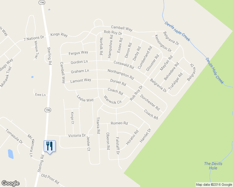 map of restaurants, bars, coffee shops, grocery stores, and more near 234 Coach Road in Tobyhanna