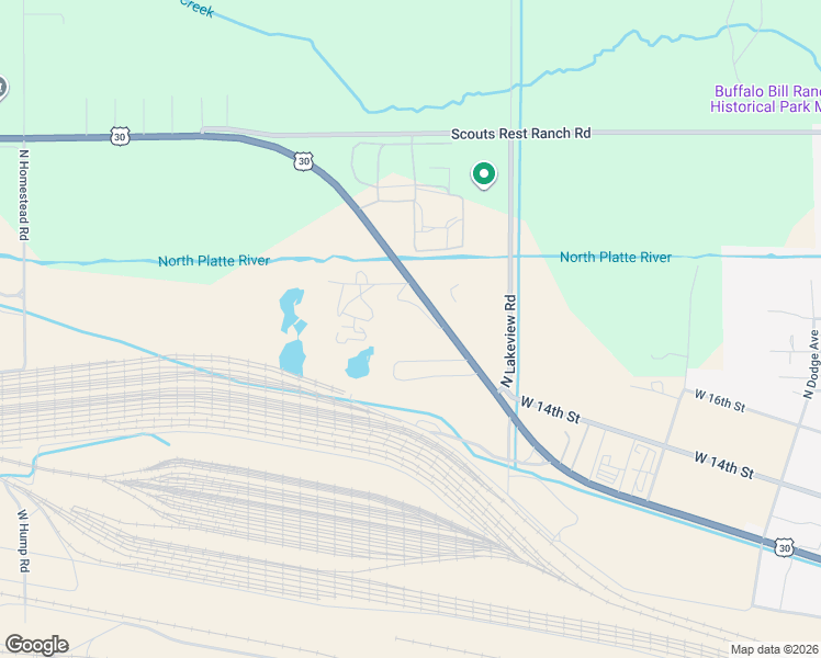 map of restaurants, bars, coffee shops, grocery stores, and more near 4426-4454 Lincoln Highway in North Platte