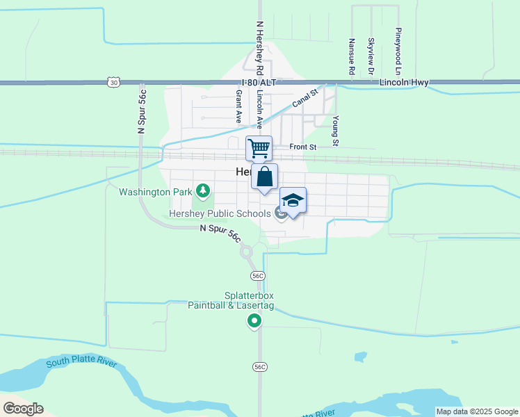 map of restaurants, bars, coffee shops, grocery stores, and more near 501 South Lincoln Avenue in Hershey
