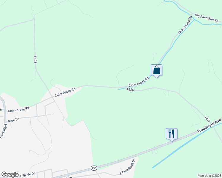map of restaurants, bars, coffee shops, grocery stores, and more near 518 Cider Press Road in Lock Haven