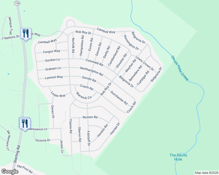 map of restaurants, bars, coffee shops, grocery stores, and more near 146 Dorchester Drive in Tobyhanna