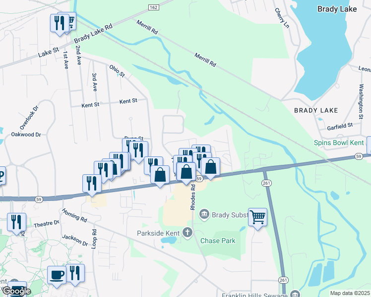map of restaurants, bars, coffee shops, grocery stores, and more near 1839 Ashton Lane in Kent