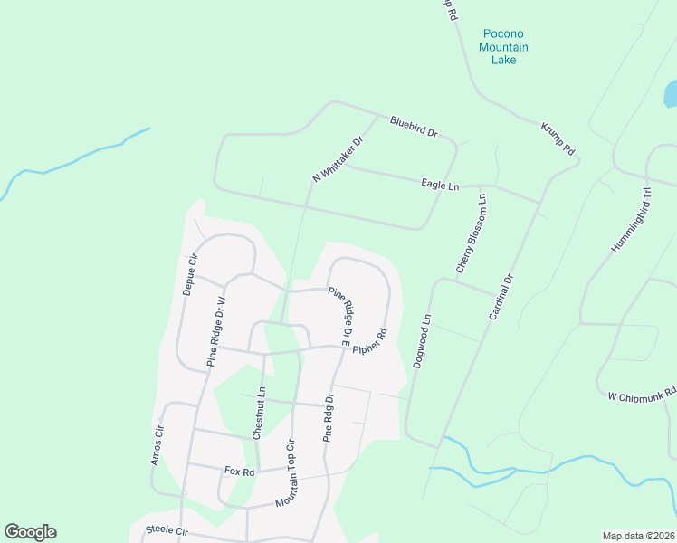 map of restaurants, bars, coffee shops, grocery stores, and more near 116 Pipher Road in Pine Ridge