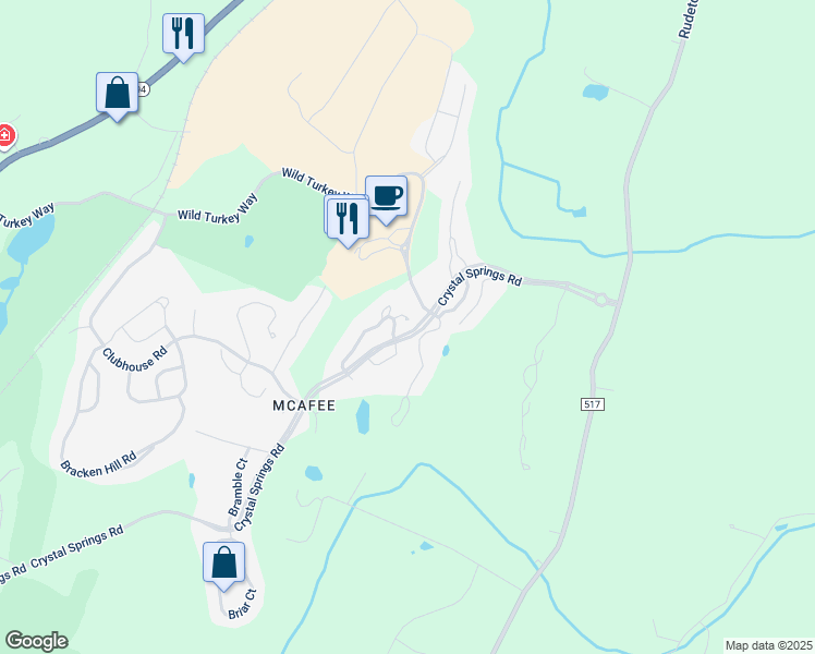 map of restaurants, bars, coffee shops, grocery stores, and more near 6 Caleb Court in Hamburg