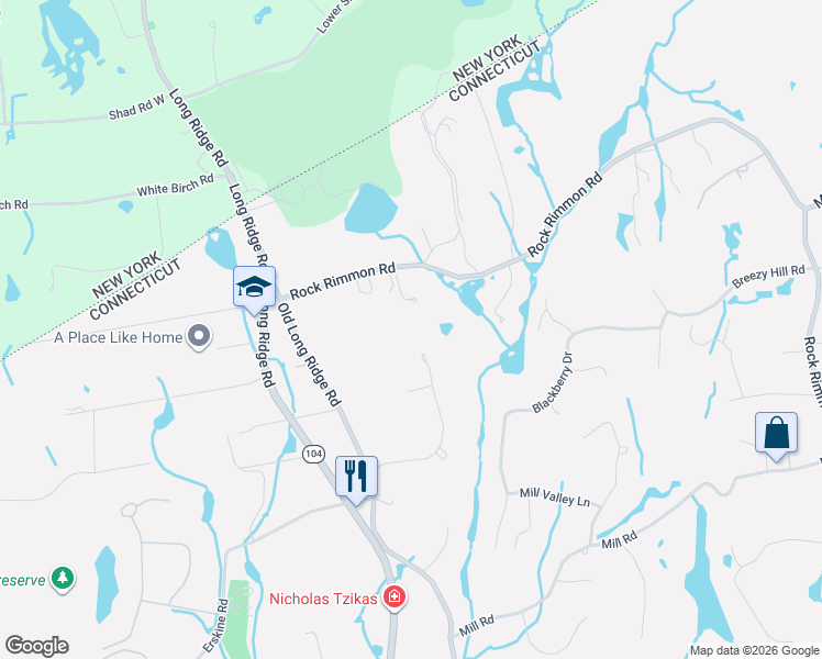 map of restaurants, bars, coffee shops, grocery stores, and more near 23 Heming Way in Stamford