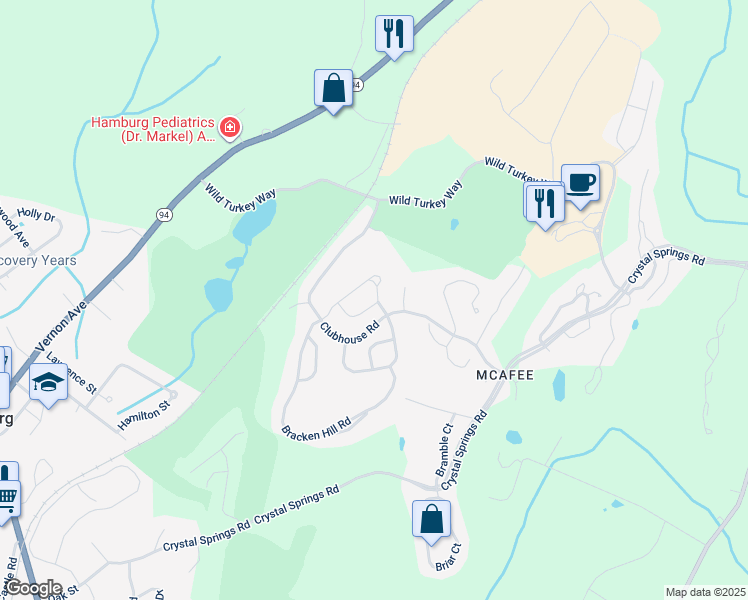 map of restaurants, bars, coffee shops, grocery stores, and more near 87 Bourne Circle in Hamburg