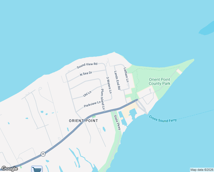 map of restaurants, bars, coffee shops, grocery stores, and more near 555 3 Waters Lane in Orient