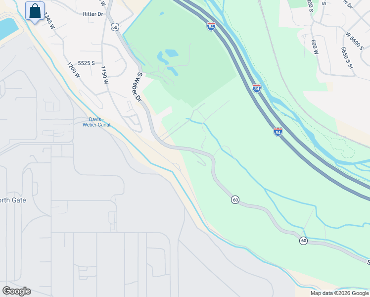 map of restaurants, bars, coffee shops, grocery stores, and more near South Weber Drive in Riverdale