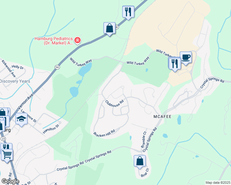 map of restaurants, bars, coffee shops, grocery stores, and more near 16 Bourne Circle in Hamburg